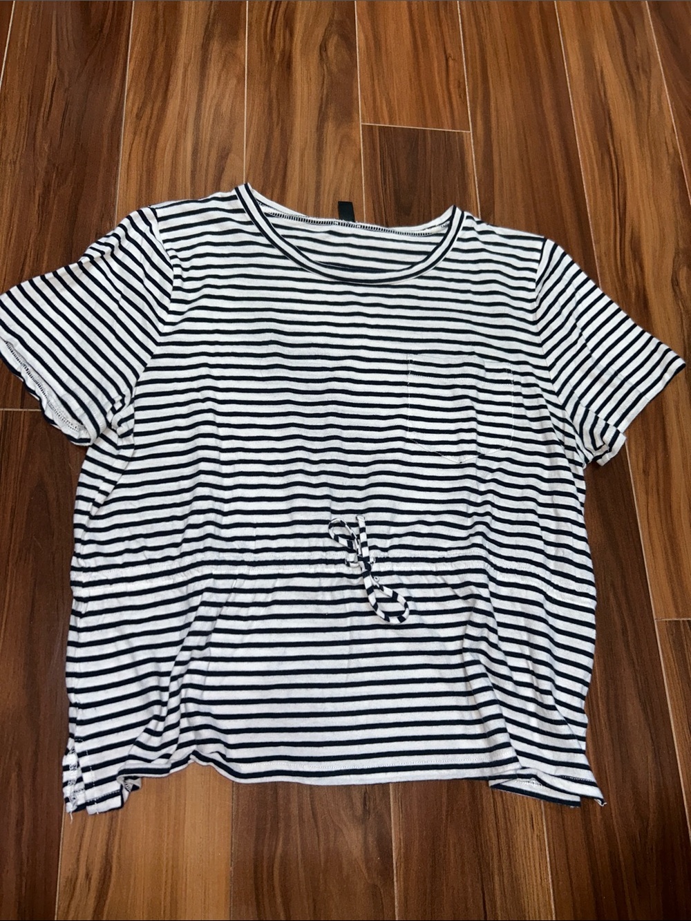 XL J. Crew 100% cotton striped top navy white